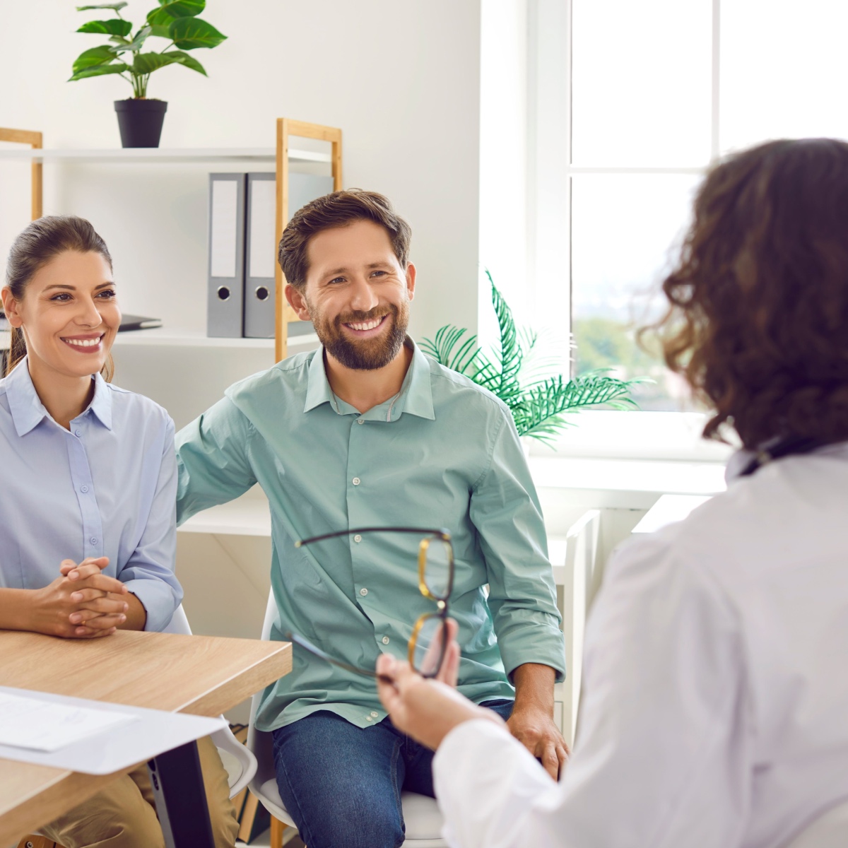 A couple consulting with an IVF specialist